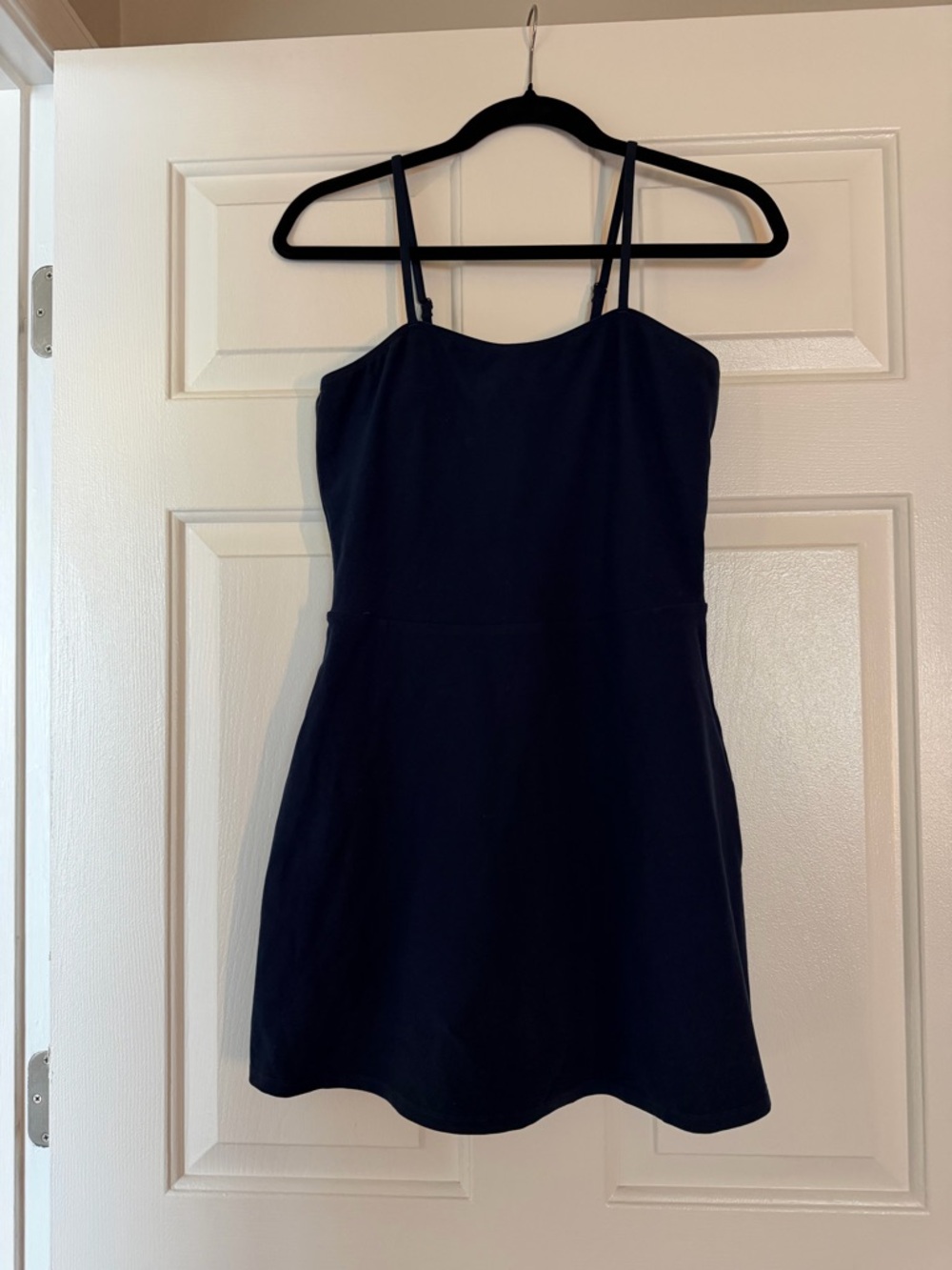 ALO Yoga Black Strappy A-Line Mini Dress